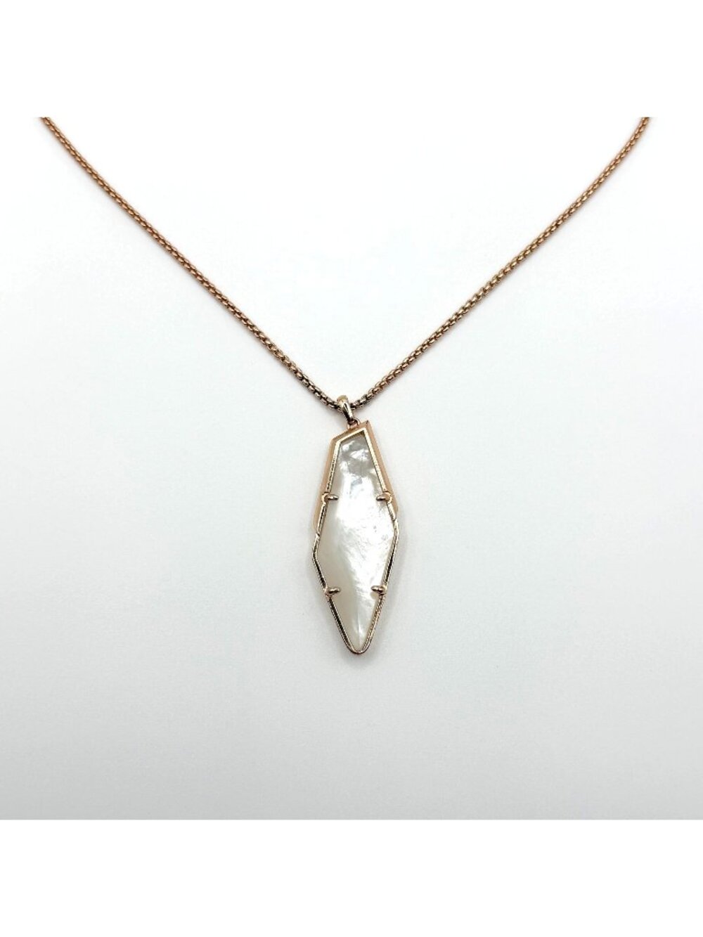 Kendra Scott Lilith Rose Gold Mother Of Pearl Pendant Necklace